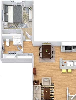 Berkeley 3D Berkeley 3D. 2 bedroom apartment. Kitchen with bartop open to living/dinning rooms. fireplace. 2 full bathrooms. Walk-in closest, master. Patio/balcony.